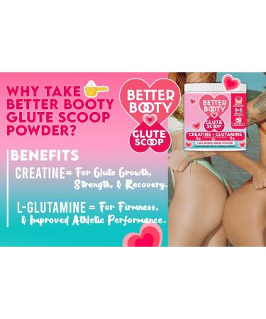 Better Booty Glute Scoop Creatine for Women Creatine + L Glutamine Amino Acid Perfect Drink Mix Supplement Unflavored (300 Grams 30 Servings) 10.58 Ounce (Pack of 1) - Buy Online on GoSupps.com