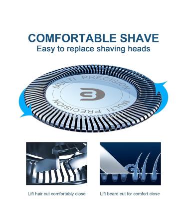 SH30 Replacement Shaving Heads - Compatible with 3000 2000 1000 Series Shavers & S738 Click and Style - 3 Pack Razor Blades - Buy Online on GoSupps.com