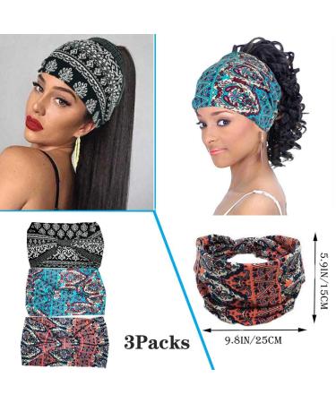 Womens Boho Headband - Wide Elastic Sports Turban for Yoga and Workout - Buy Online on GoSupps.com