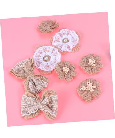 NUOBESTY 20pcs Burlap Hibiscus Flowers Ribbon Hair Bows DIY Craft Making Accessories Roses Manual B5 As Shown Size 1 - Buy Online on GoSupps.com