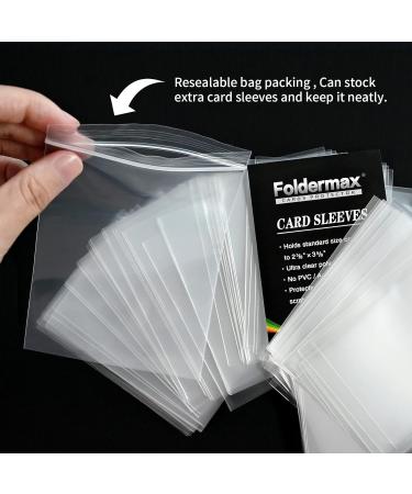 200 Count Foldermax Clear Penny Card Sleeves - Plastic Soft Protectors for Baseball, Game, and Trading Cards - Buy Online on GoSupps.com