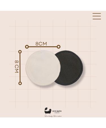 Reusable Makeup Remover Pads - Eco-Friendly Bamboo Cotton Soft & Washable Set of 12 - Buy Online on GoSupps.com