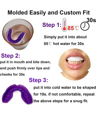 Children's Sports Oral Protection - 2 Pcs Tooth Guard & Portable Box | Ideal for Martial Arts Boxing Football MMA Rugby and More | Black & Red + White & Blue - Buy Online on GoSupps.com