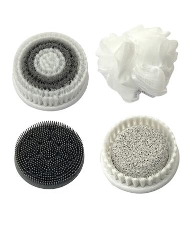 Blushly Replacement Heads  4 Cleansing Exfoliating Body Brush Heads - Use for Battery Powered Body Brush
