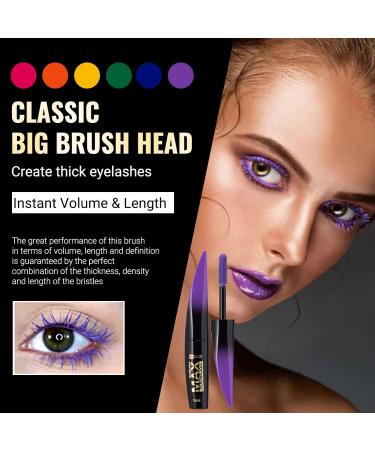 6Pcs Waterproof Colored Mascara Volumising & Lengthening Mascara - Long-Lasting Blue Mascara for eyelashes Colorful Thick Mascara Eye Makeup Professional Eye Cosmetics for Women and Girls #001 - Buy Online on GoSupps.com
