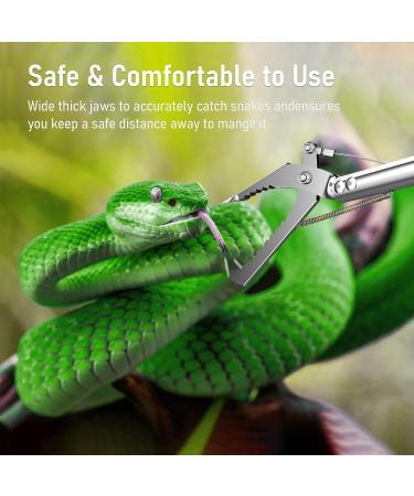 GMStahlei 60" and 47" Snake Tongs Professional All-Aluminum Alloy Snake Tong Reptile Grabber Rattle Snake Catcher Wide Jaw Handling Tool with Lock Snake Bag is Also Included (60") 60 Inches - Buy Online on GoSupps.com