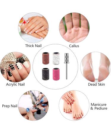 Qingmeng Grinding Sleeve Nail Miller - 200 Pieces Grinding Cap Attachments for Gel Nails | 80/120/140 Grit Mini Sleeves for Manicure & Nail Art - Buy Online on GoSupps.com