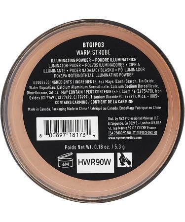 NYX Cosmetics Born To Glow Illuminating Powder Warm Strobe 0.18 ounces 5.3 g (Pack of 1) Warm Strobe - Buy Online on GoSupps.com