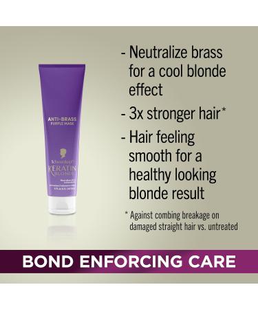 Schwarzkopf Keratin Blonde Anti Brass Purple Mask - Strengthens Hair Neutralizes Brassiness 1 Application Hair Dye Treatment - Buy Online on GoSupps.com