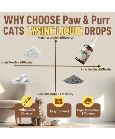 Lysine for Cats L-Lysine Liquid Drops for Cats Feline Upper Respiratory Sneezing Runny Nose Eye Function Immune Support for Kittens with Taurine Lutein and Vitamins Roast Chicken Flavor 50ML - Buy Online on GoSupps.com