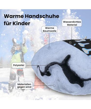 Best Ski Gloves for Kids - Waterproof & Thermo-Breathable Winter Snowboarding Gloves for Boys & Girls Black XXS (2-4 Years) - Buy Online on GoSupps.com