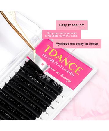 TDANCE Premium D Curl Eyelash Extensions 0.05mm + Ellipse Flat Lashes 0.15 D Curl 8-15mm - Mixed Lengths - Buy Online on GoSupps.com