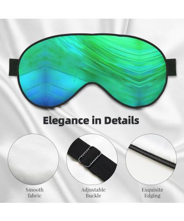 Teal Blue Pattern Print Unisex Sleep Mask | Double-Sided Eye Mask for Sound Sleep & Skin Care - Buy Online on GoSupps.com