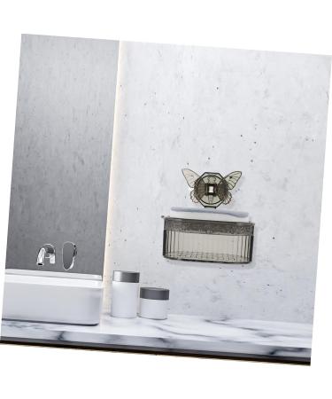 Ciieeo Bathroom Supply Sponge Draining Holder Sink Pc Soap Grey 13.9X13.4X8.5CM - Buy Online on GoSupps.com