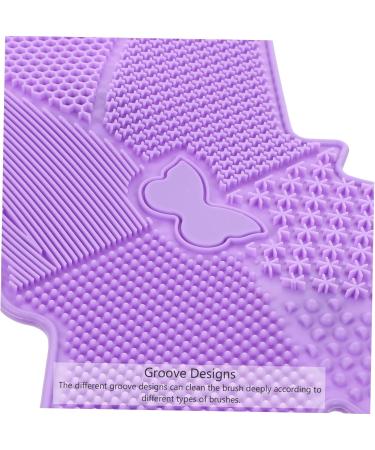 Angoily 1pc Silicone Scrub Pad Hair Brush Cleaner Tool Brush Cleaning Mat Brush Cleaning Pad Makeup Tools Makeup Brush Makeup Cleaning Pad Silica Gel Cosmetic Accessories Purple - Buy Online on GoSupps.com