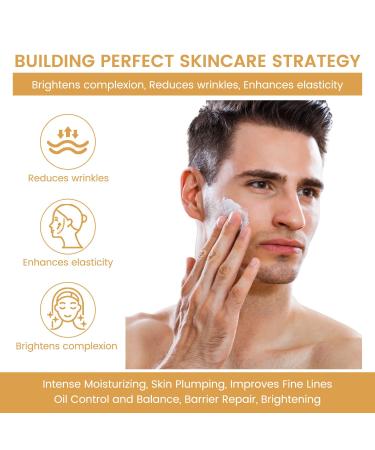 Men's Anti Aging Face Cream for Men, Anti Wrinkle with Retinol, Collagen & Hyaluronic Acid, Restore Skin Barrie, Boost Elasticity, Fresh Scent Face Moisturizer, Skin Tone Treatment, 130g/4.59oz - Buy Online on GoSupps.com