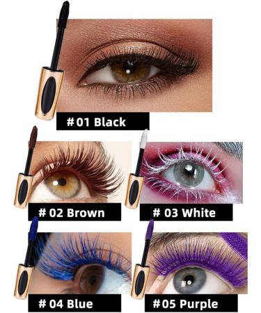 FantasyDay Colored Mascara 5D Silk Fiber Lash Black Mascara Longer & Thicker Lashes Waterproof Clump-Free Long-Lasting Smudge-proof 1 g (Pack of 1) - Buy Online on GoSupps.com