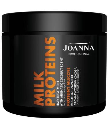 Joanna Professional hair care cream with milk proteins - milk protein series for dry stressed hair - well thought -out formula - professional hair care cream for salons - 500 g
