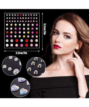 12 Sheets Self-Adhesive Rhinestone Stickers for Makeup, Crafts & Festival Decoration - Buy Online on GoSupps.com