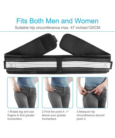 REAQER Sacroiliac SI Hip Belt - Pain Relief Support Brace for Sciatica, Lower Back, and Pelvic Pain - Stabilizing Compression for Men and Women - Buy Online on GoSupps.com