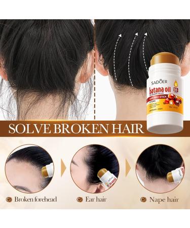 2 Pack Organic Natural Batana Oil Hair Wax Sticks for Frizzy Hair & Edge Control Hair Styling Pomade for Women Girls Men Non-Greasy Fixing & Smoothing Broken Hair - Buy Online on GoSupps.com