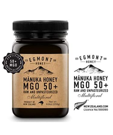 Egmont Multiflora Manuka Honey 50+ MGO - Raw & Unpasteurized 250g (8.82 oz) - Buy Online on GoSupps.com
