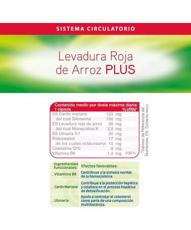 Nutricosmetics - Dietisa Levadura Roja De Arroz Plus 30 Caps - Buy Online on GoSupps.com