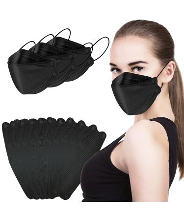 50Pcs Black KF94 Disposable Face Masks - 4-Layer Safety Face Mask, 50 Count (Pack of 1) - Black - Buy Online on GoSupps.com