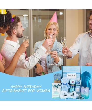 Unique Birthday Gifts for Women | Blue Gift Basket & Relaxing Gift Set for Friends & Family - Buy Online on GoSupps.com