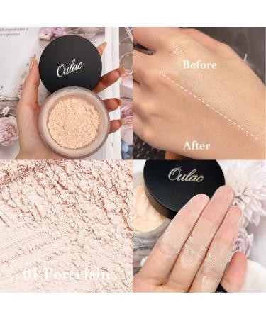 Oulac Misty Filter Loose Setting Powder 8HR Oil Control Lasting Matte Finish Porcelain (01) 8.3g - Buy Online on GoSupps.com