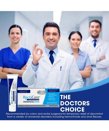 RectiCare Advanced Hemorrhoidal Cream - 30g with Lidocaine for Hemorrhoid Shrinkage and Relief from Itch, Pain, and Burn - Buy Online on GoSupps.com
