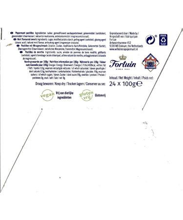 24 x Fortuin Wilhelmina Pepermunt Pfefferminze 100g Dutch Sweets - Buy Online on GoSupps.com