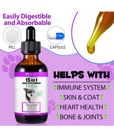 Dogs Vitamins and Supplements with Glucosamine & Cranberry 15 in 1 Multivitamins Supports Dogs Hip and Joint Immune Health Skin Coat Heart Health for Small Medium and Large Dogs - Buy Online on GoSupps.com