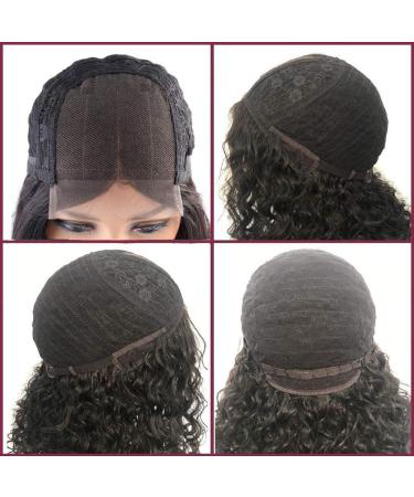 Short Curly Brazilian Human Hair Wig - Lace Front Wavy Glueless Wig for Black Women - Buy Online on GoSupps.com