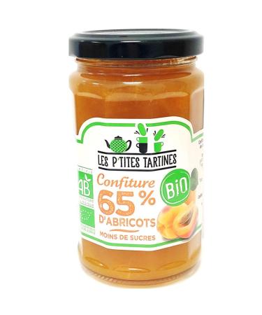 Apricot jam 65% organic - Les P'tites Tartines - 255g jar