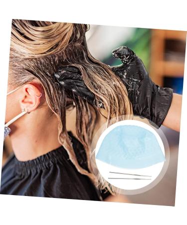 1 Set Hair Color Highlighter Cap Salon Hair Coloring Dye Cap Hair Bleaching Kit Hair Bleaching Cap Color Hair Dye Hair Coloring Caps Colored Hat Crochet Stainless Steel Clamshell 22X16X1CM blue - Buy Online on GoSupps.com