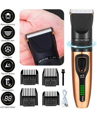 bxtbest-seller Professional Hair Clippers Beard Trimmer for Men Low Noise Cordless Electric Hair Trimmer with LCD Screen for Barber and Home Use - Buy Online on GoSupps.com
