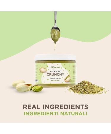Eatalian by AMZ Better Pistachio Cream Crunchy 500g - Sweet Italian Spread Ideal for Bread Desserts & Ice Cream - Authentic Made in Italy Delight - Buy Online on GoSupps.com