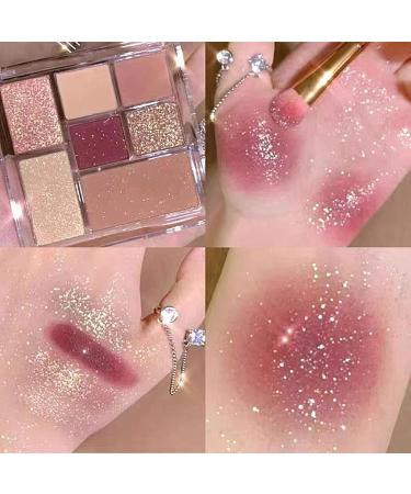Natural Eyeshadow Palettes - 7 Colors Waterproof Eye Shadow | Matte Shimmer Pressed Eyeshadow Glitter Makeup Palette for Teens Beginners Travel Makeup Pologmase No. 04 Temperament Purple Brown - Buy Online on GoSupps.com