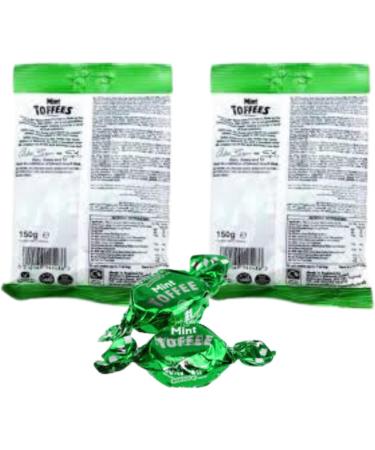 Toffee Sweets Walkers Nonsuch Mint Flavour x 2 Bags 150g each Bundle with TinTastic Silver Window Lid Refillable On-the-Go Travel Tin - Buy Online on GoSupps.com