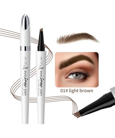 Scnvsi Waterproof Microblading Eyebrow Pencil 4 Tips Long Lasting Eyebrow Pen Natural Looking Contour Tool for Women - Buy Online on GoSupps.com