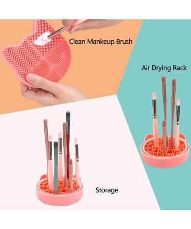 Christmas Silicone Makeup Brush Cleaning Mat with Drying Holder - Orange - Buy Online on GoSupps.com