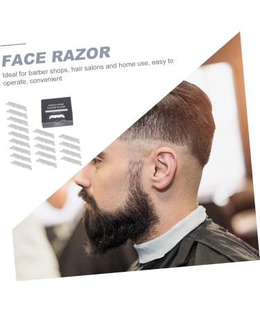 100pcs Stainless Steel Half Face Razor Blades - Barber Cutter for Smooth Shaving | Ideal for Barbershop & Home Use - Buy Online on GoSupps.com