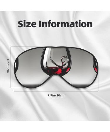 SSIMOO Wine Glass Sleep Mask - Adjustable Breathable Eye Mask for Comfortable Sleep | Fashionable Black Design - Buy Online on GoSupps.com