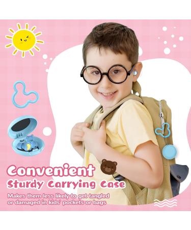 Kids Ear Plugs - Reusable Noise Cancelling Silicone Earplugs for Ages 6-12 | 2 Pairs for Concerts Flying School & Playtime - Grey & Blue - Buy Online on GoSupps.com