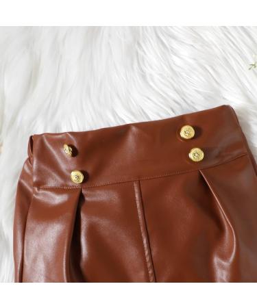 Miipat Baby Girl Fall Winter Outfit Set | Long Sleeve Pullover Top with Mini Skirt | Girls Dress 5-6 Years | WhiteBrown - Buy Online on GoSupps.com