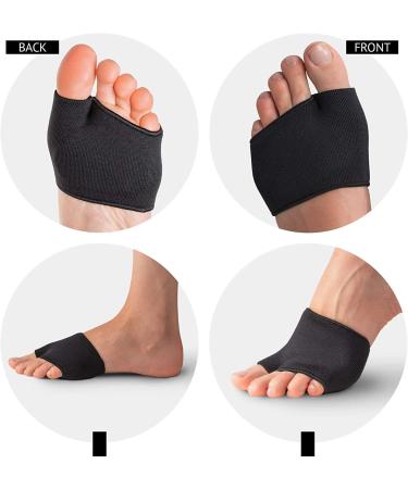 Metatarsal Sleeve Pads Ball of Foot Cushions with Soft Gel Fabric Forefoot Compression Socks Half Forefoot Sleeves Great for Metatarsal and Forefoot Pain Relief for Men and Women. - Buy Online on GoSupps.com