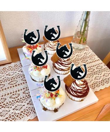 Cowboy Cowgirl Cupcake Toppers 24Pcs Rodeo Cupcake Topper Western Theme Baby Shower Birthday Party Cake Decorations - Buy Online on GoSupps.com
