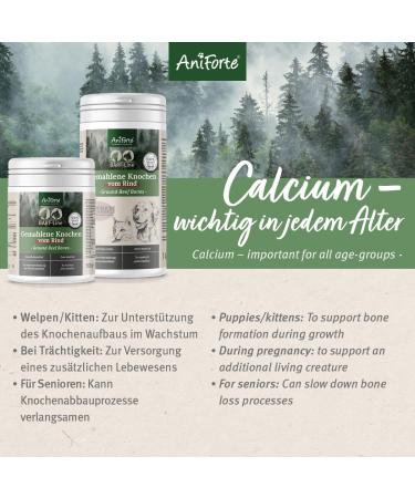 Aniforte Ground Bones for Dogs & Cats - 2 kg Meat Bone Flour Natural Calcium for Strong Bones & Joints - Buy Online on GoSupps.com