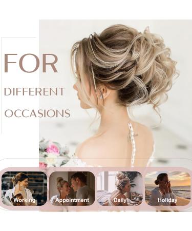Claw Messy Bun Hairpieces Wavy Curly 75G Thick Hair Chignon Tousled Updo Doughnut Hair Bun Synthetic Ponytail Dark Grey - Buy Online on GoSupps.com
